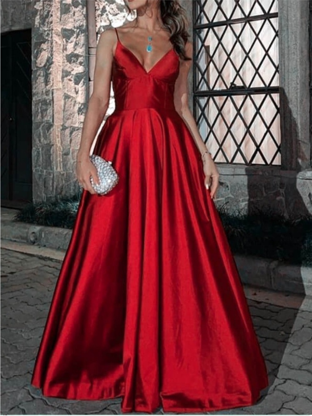 BETSY & ADAM Red Gown